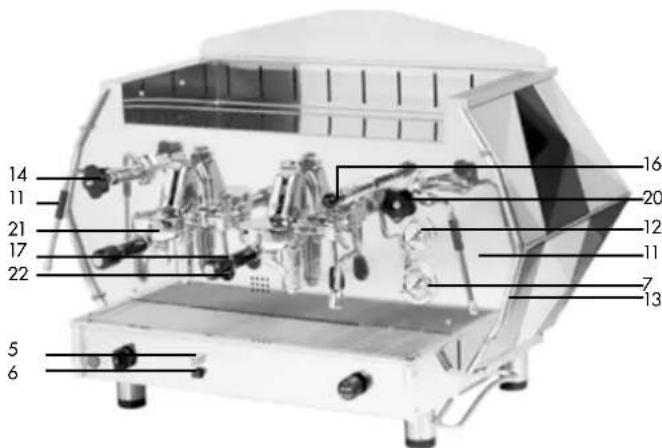 LA PAVONI Diamante Lever 2 Groups - 8.2-MODELL CREMA S - 1