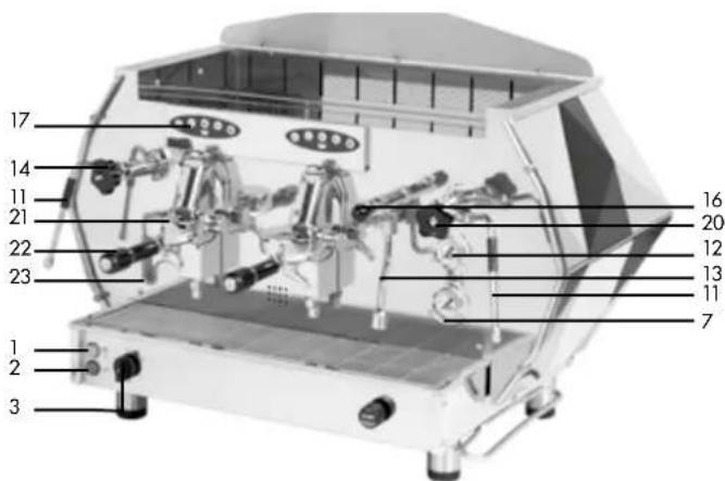 LA PAVONI Diamante Lever 2 Groups - 8.3-MODELL DIAMANTE SV - 1