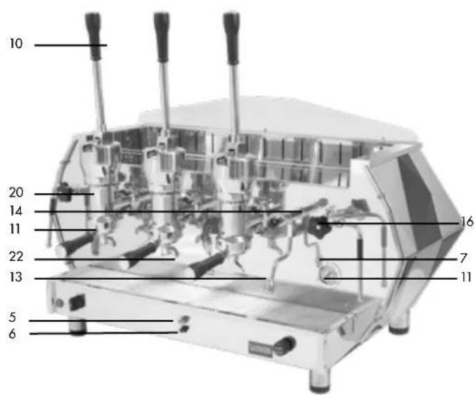 LA PAVONI Diamante Lever 2 Groups - - COMANDO GRUPPI - 1