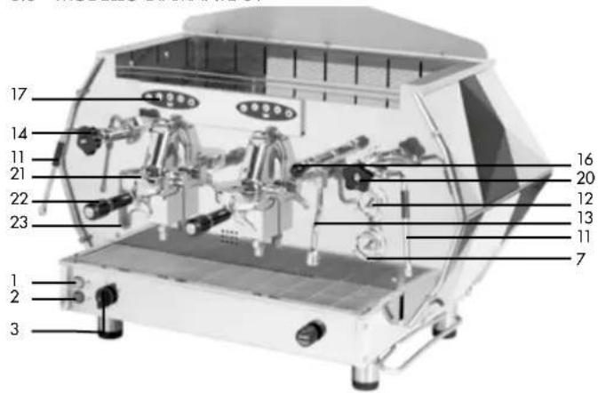 LA PAVONI Diamante Lever 2 Groups - 8.2-MODELLO DIAMANTE S - 1