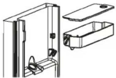 CANDY CCH1T518EW - Avant dutiliser le distributeur deau pour la première fois, retirez et nettoyez le réservoir deau situé à lintérieur du compartiment de réfrigération. - 2