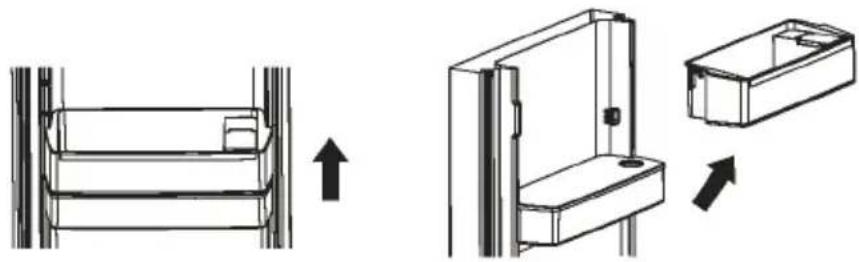 CANDY CCH1T518EW - Bevor Sie den Wasserspender zum ersten Mal in Betrieb nehmen, sollten Sie den Wassertank aus dem Kühlschrank herausnehmen und reinigen. - 1