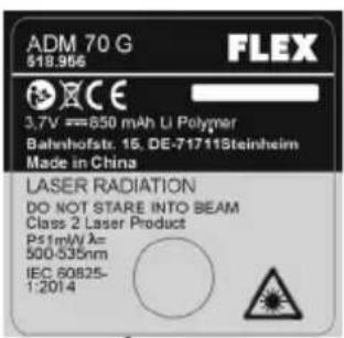 Flex ADM 100 G - Merkintä laitteessa - 1