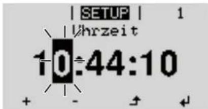 Fronius ECO 27.0-3-S - Anwendungsbeispiel: Zeit einstellen - 4