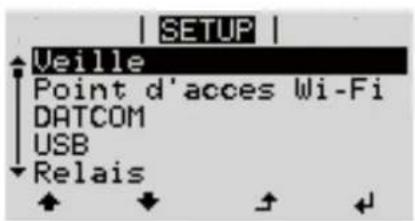 Fronius ECO 27.0-3-S - Navigation dans le point de menu SETUP - 2