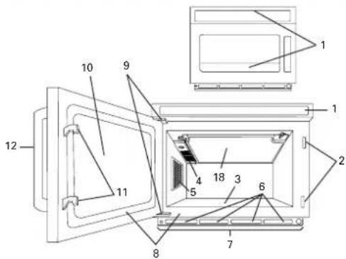 SHARP TwinTouch R-CD-2200M - NOMS DES PIÈCES - 1