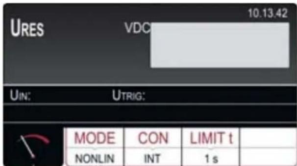 URES VDC 10.13.42 UIN: UTRIG: MODE CON LIMIT t NONLIN INT 1 s