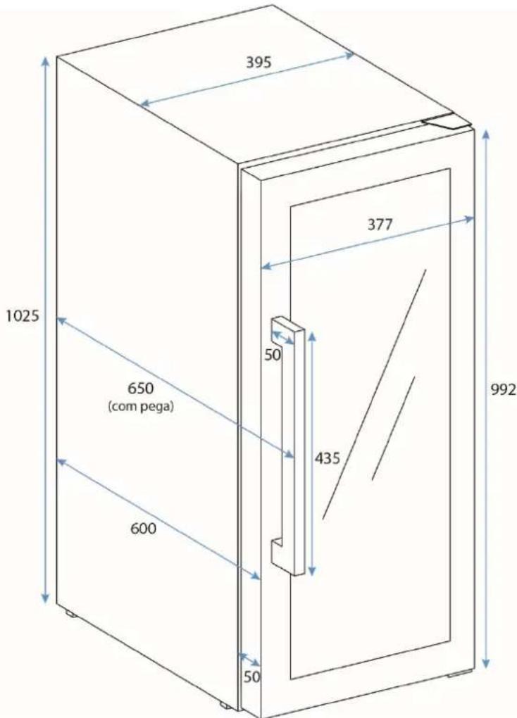 CASO BBQ Cooler M-R - Ilustração: Dimensionamento - 1