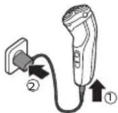 PHILIPS Series 3000 S3230 - Charging with the supply unit - 1