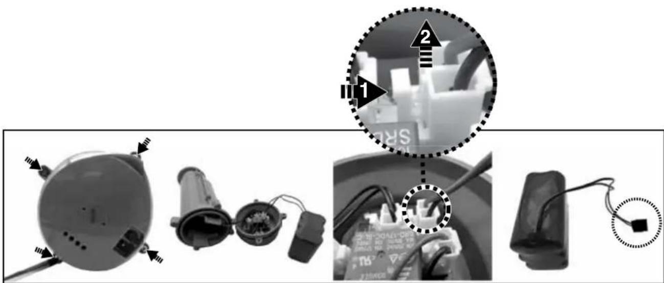 KOKIDO EV60 - Comment retirer le bloc de batteries uniquement à des fins de recyclage de la batterie (Ceci doit être réalisé par un technicien autorisé) - 6