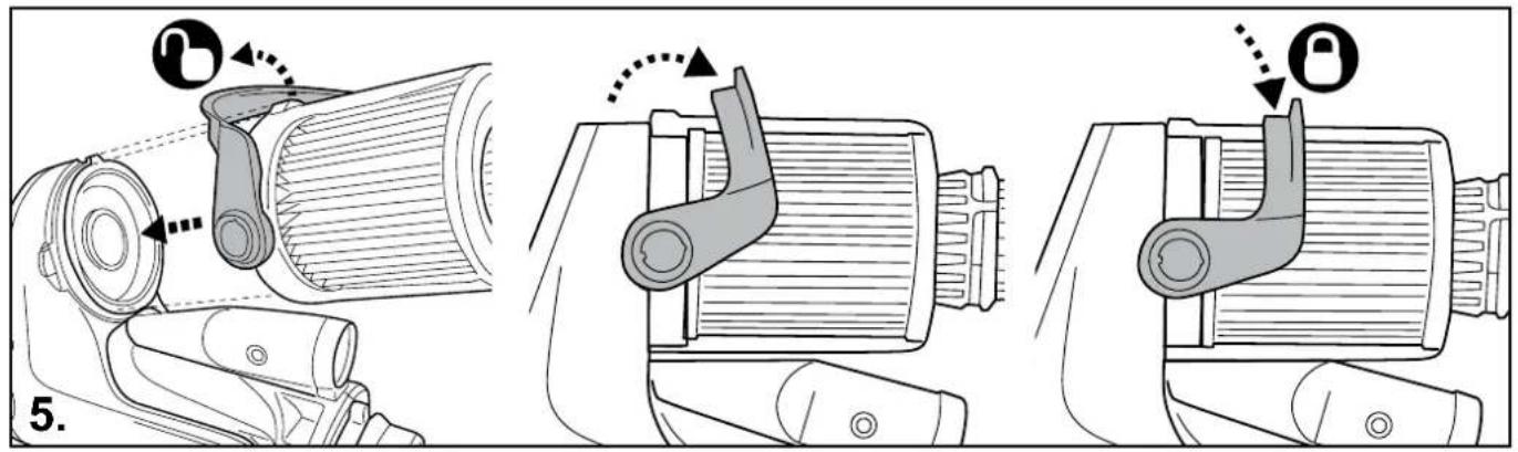 KOKIDO EV60 - Set-up for LEAF-OUT™ and SAND-OUT™ function Cleaning fine debris (with cartridge filter) - 2
