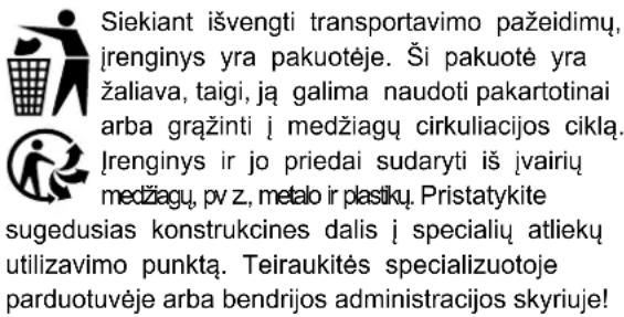 SCHEPPACH DC500 - Utilizavimas ir pakartotinis atgavimas - 1