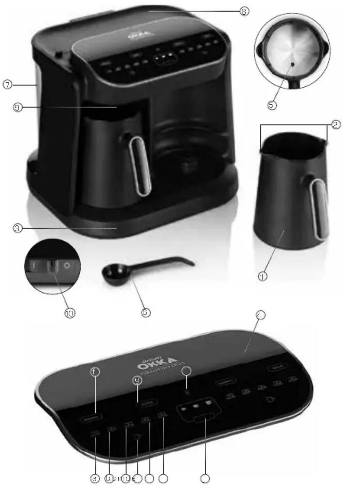 Arzum Okka Grandio Duo - GENERAL AND TECHNICAL SPECIFICATIONS OF THE MACHINE - 1