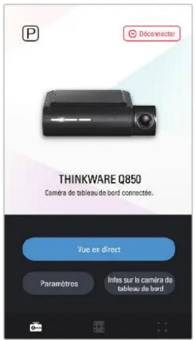 Thinkware Q850 - Afficher la disposition d'écran de la visionneuse mobile - 1