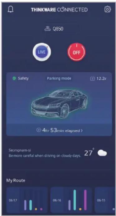 Thinkware Q850 - Utilisation de l'application THINKWARE CONNECTED - 2