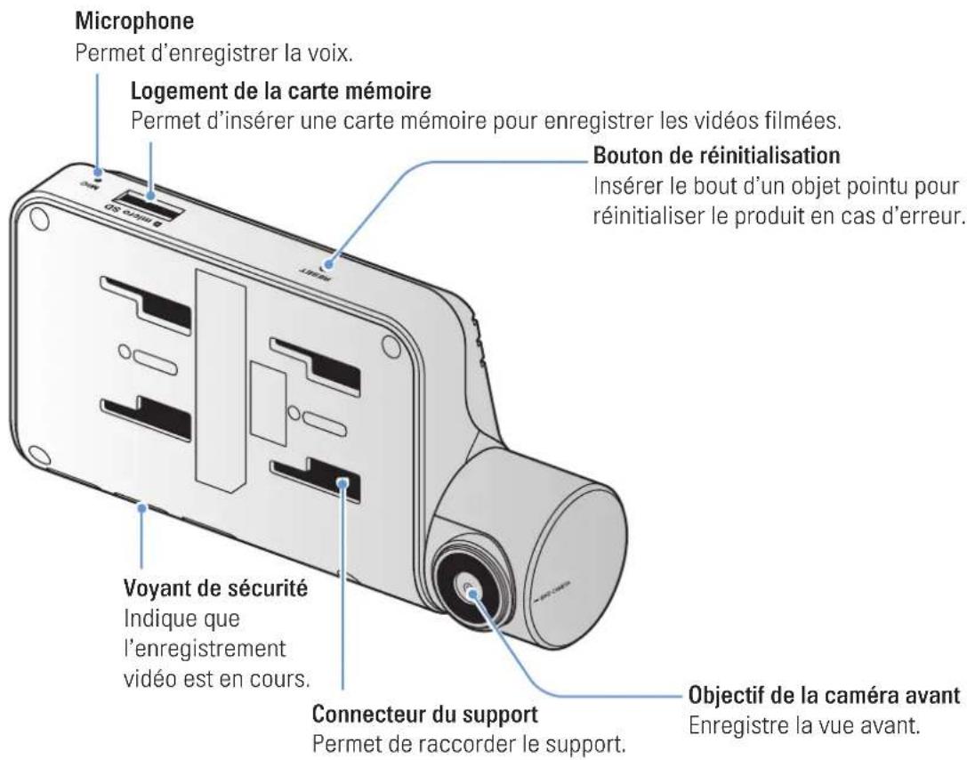 Thinkware Q850 - Caméra avant (appareil principal) – vue arrière - 1
