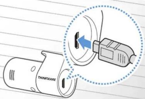 Thinkware Q850 - Raccordement du câble de la caméra arrière - 2