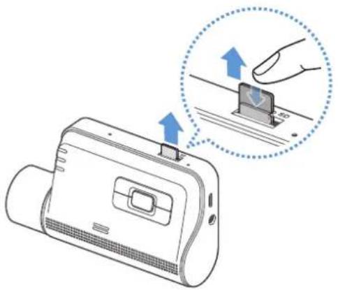 Thinkware Q850 - Retrait et insertion de la carte mémoire - 1
