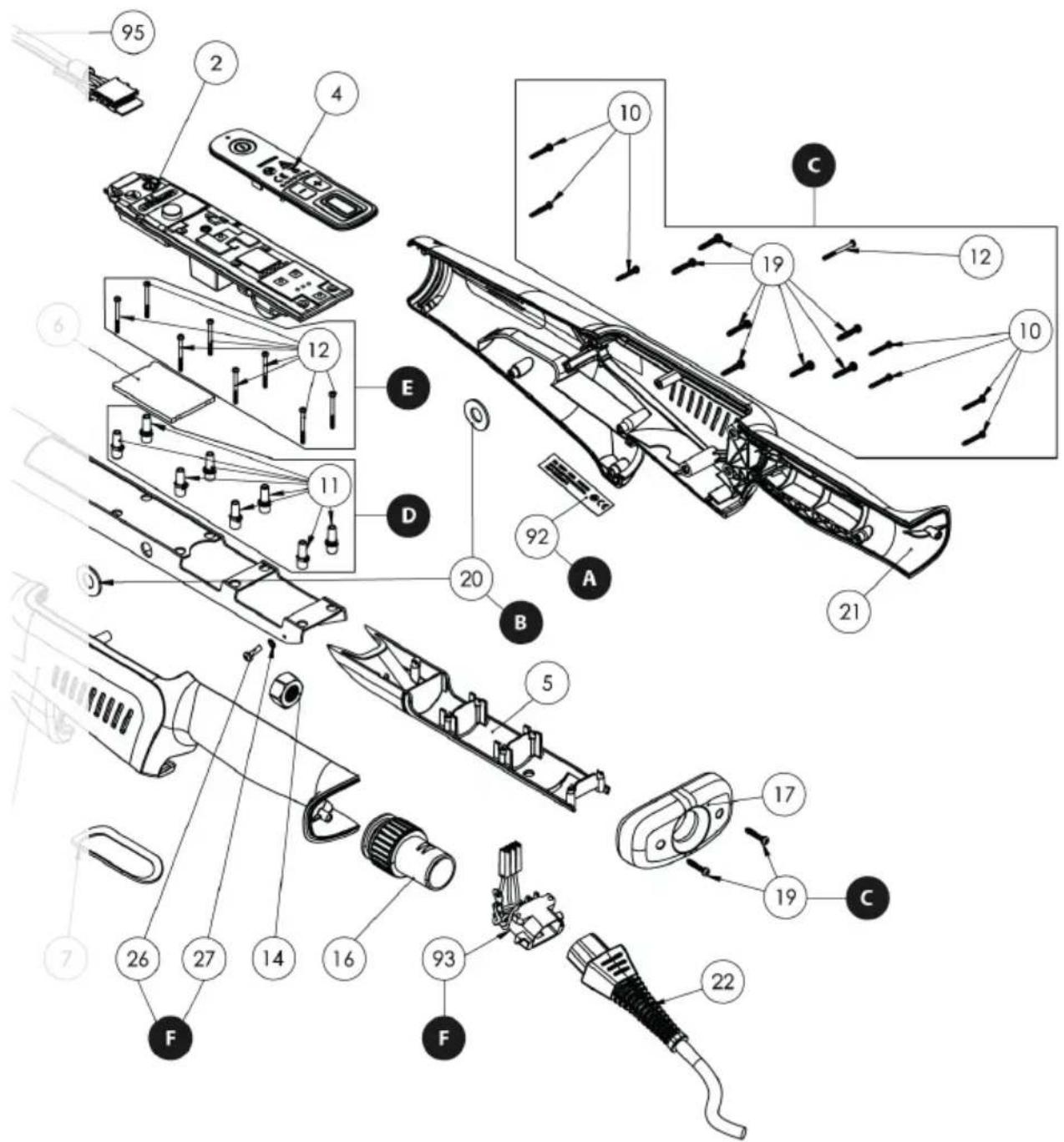Mirka LEROS 950CV - Exploded view - 2