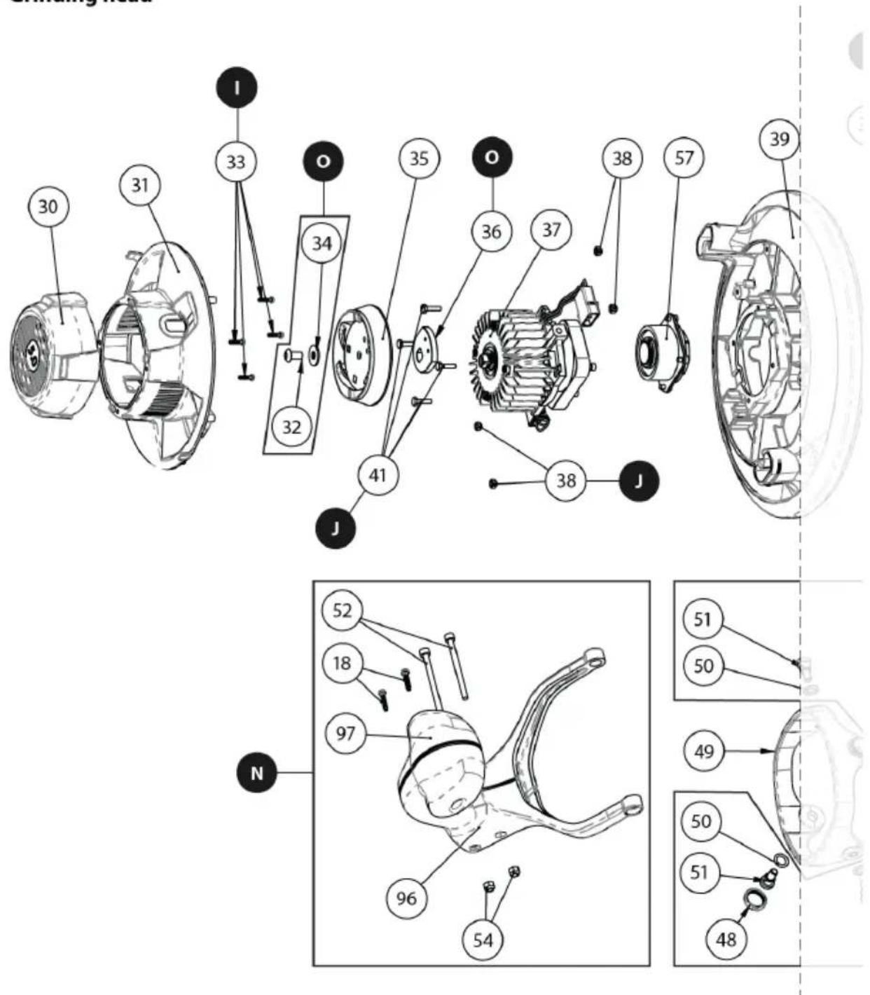 Mirka LEROS 950CV - Exploded view - 1