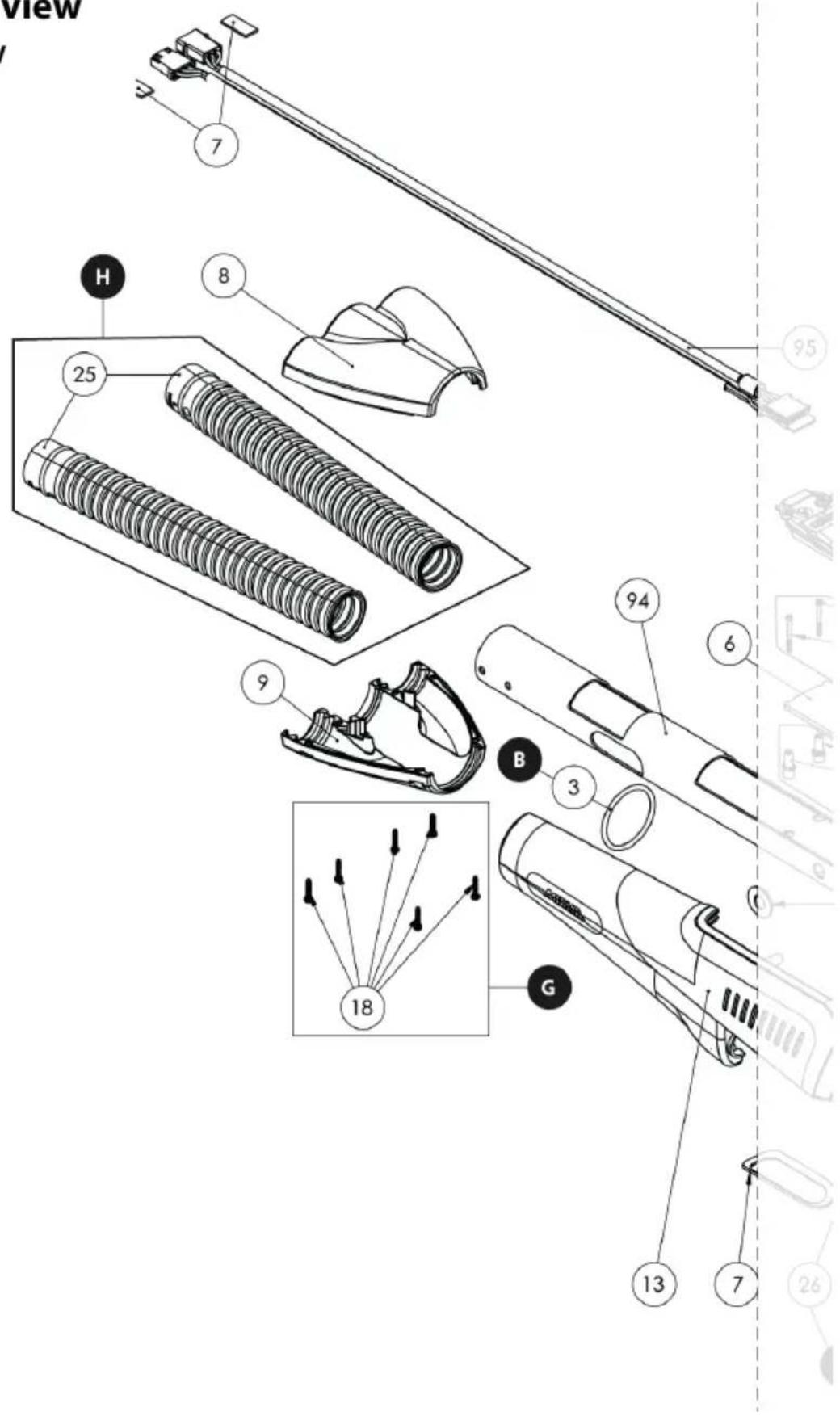 Mirka LEROS 950CV - Exploded view - 1