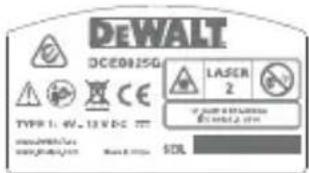 DEWALT DCE0825R - Varoitusmerkit - 3