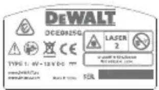 DEWALT DCE0825R - Advarselsetiketter - 4