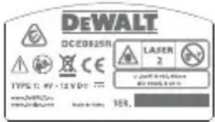 DEWALT DCE0825R - Etiquetas de aviso - 5