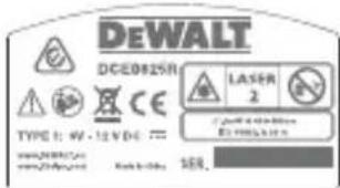 DEWALT DCE0825R - Varoitusmerkit - 4