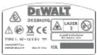 DEWALT DCE0825R - Uyarı Etiketleri - 4