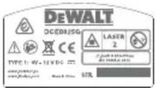 DEWALT DCE0825R - Etiquetas de aviso - 4