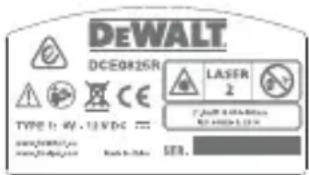 DEWALT DCE0825R - Uyarı Etiketleri - 5