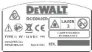 DEWALT DCE0825R - Waarschuwingslabels - 5
