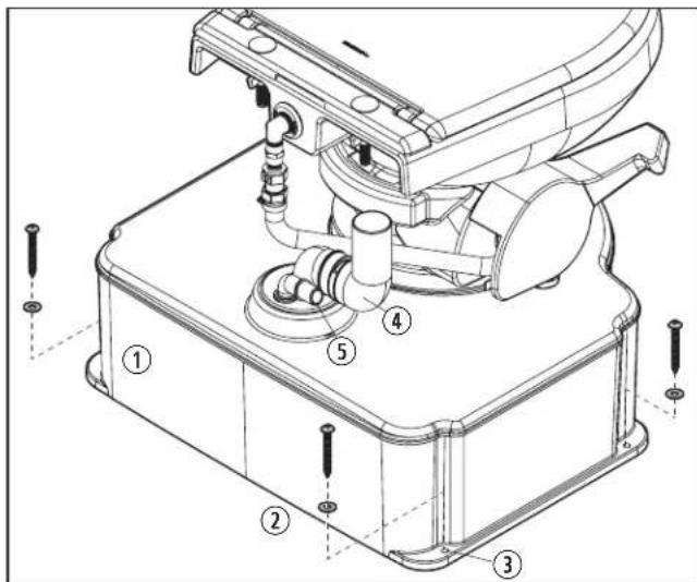 DOMETIC M65-5000 - Installazione del serbatoio di raccolta - 1