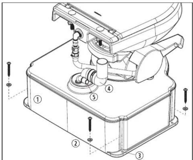 DOMETIC M65-5000 - Montering av septiktanken - 1