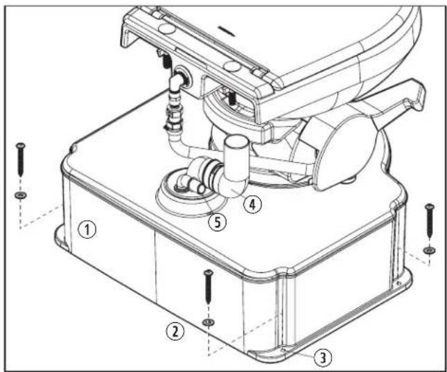 DOMETIC M65-5000 - Installera smutsvattentanken - 1