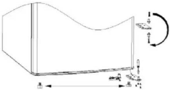 CANDY COT1S45EWH - Изменение направления открывания дверцы прибора - 5