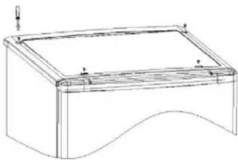 CANDY COT1S45EWH - Prietaiso durelių atidarymo krypties keitimas - 2