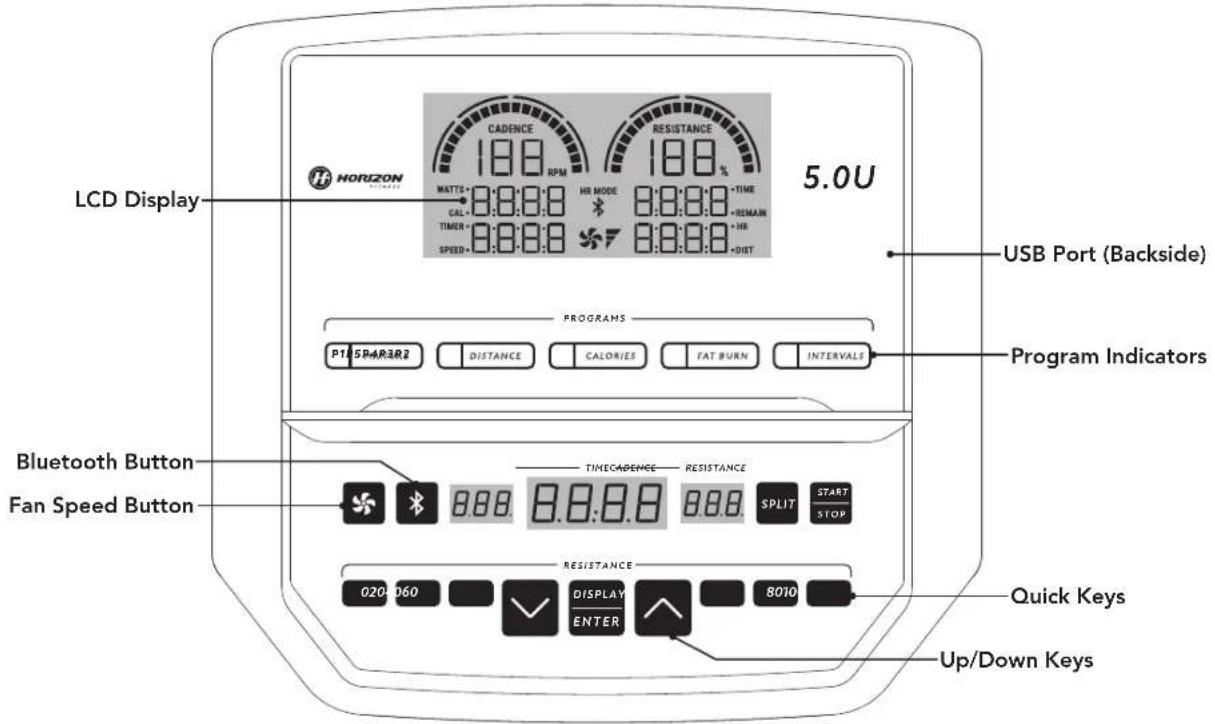 Horizon Fitness 5.0U - 5.0U CONSOLE - 1