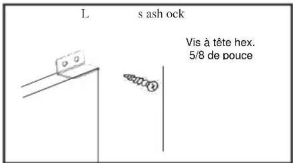 L s ash ock Vis à tête hex. 5/8 de pouce