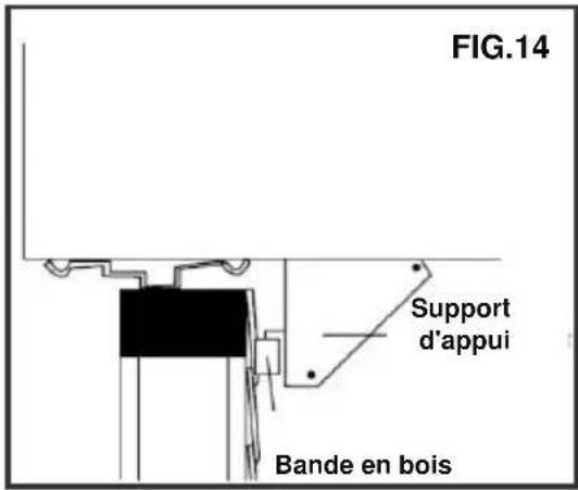 FIG.14 Support d'appui Bande en bois
