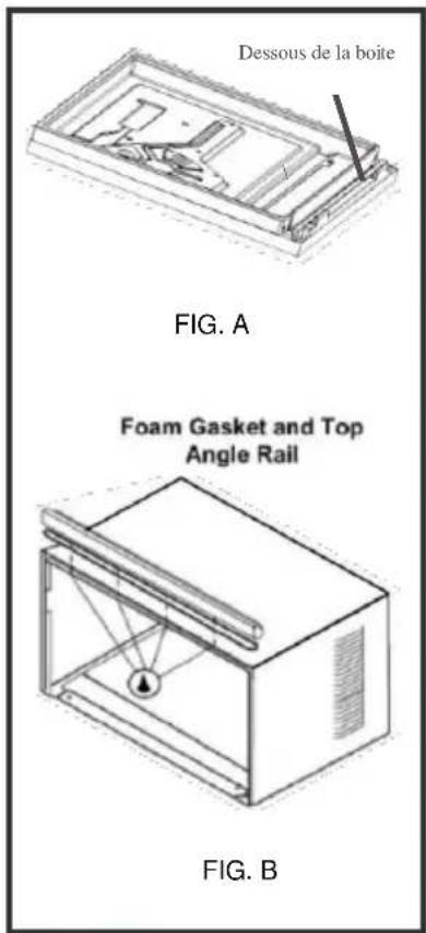 Dessous de la boite FIG. A Foam Gasket and Top Angle Rail FIG. B