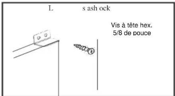 L s ash ock Vis à tête hex. 5/8 de pouce