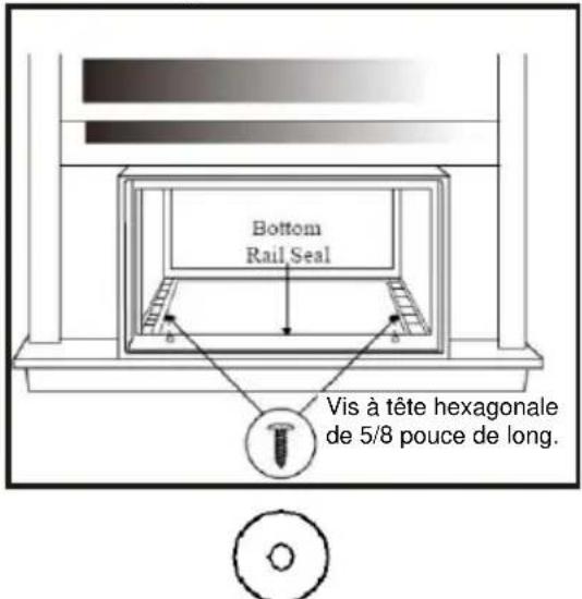 Bottom Rail Seal Vis à tête hexagonale de 5/8 pouce de long.