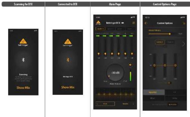 BEHRINGER B1X - Einrichten der Show Mix App-Verbindung - 1