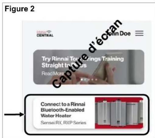 Rinnai RX130iN - Option 1: Régler les paramètres à l'aide d'un appareil intelligent compatible Bluetooth - 3