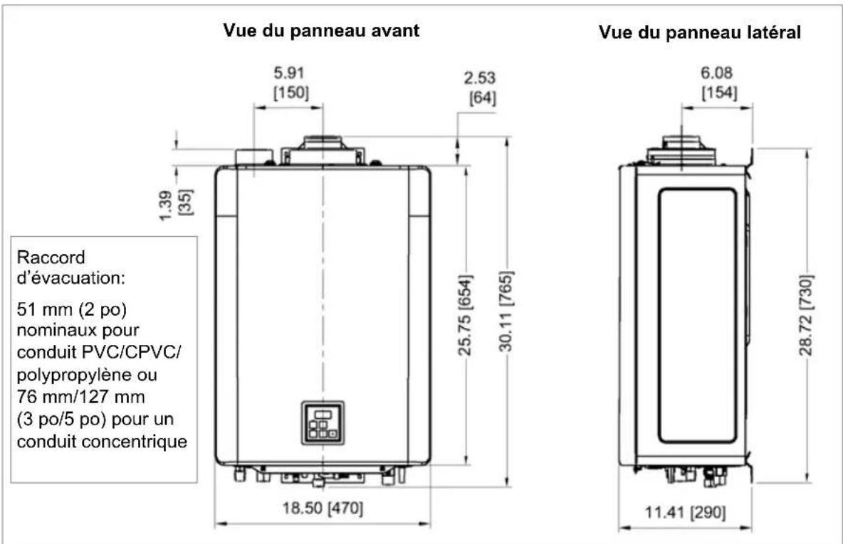 Rinnai RX160iN - Dimensions - 1