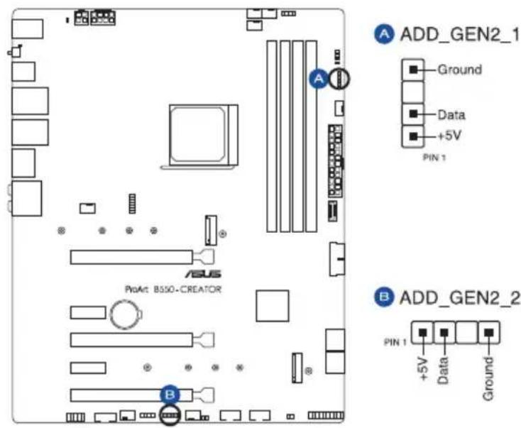 ASUS ProArt B550-CREATOR - Connecteur Aura RGB Gen 2 adressable - 1