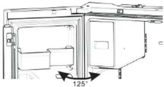 HISENSE RQ760N4SBFE - Öffnen Sie zuerst die Tür im maximalen Winkel - 1