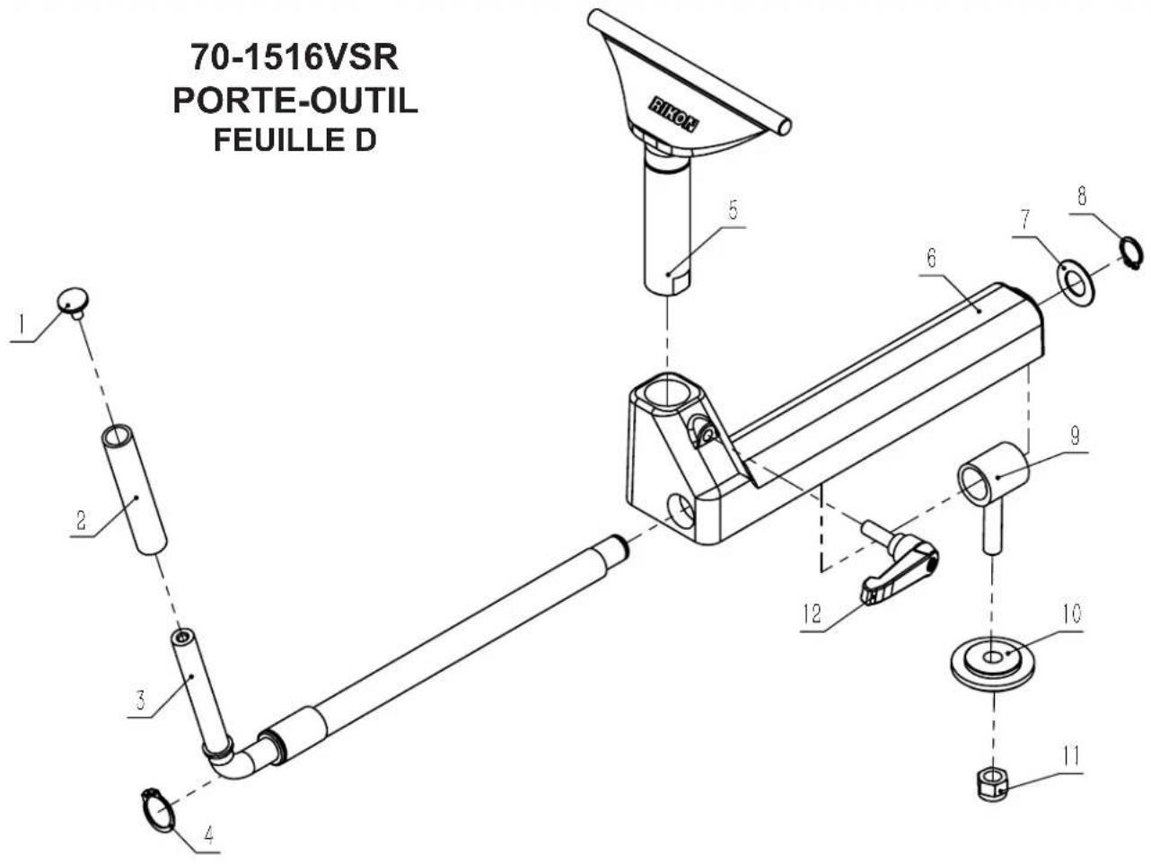 RIKON 70-1516VSR - DIAGRAMME ET LISTE DES PIÈCES - 1